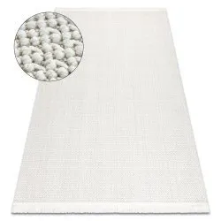Teppich NANO FH93A Glatt, Schlinge, flach gewebt weiß