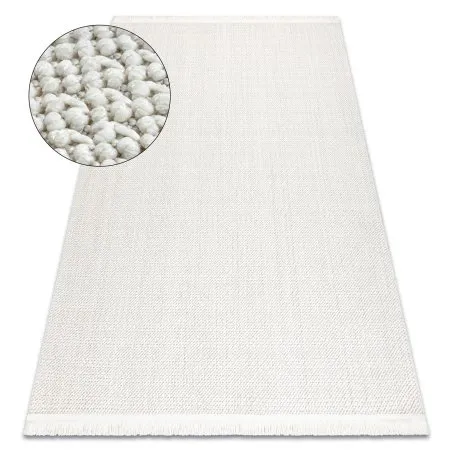 Teppich NANO FH93A Glatt, Schlinge, flach gewebt weiß