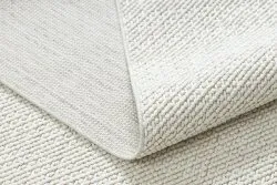 Teppich NANO FH93A Glatt, Schlinge, flach gewebt weiß