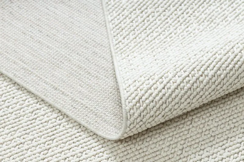 Teppich NANO FH93A Glatt, Schlinge, flach gewebt weiß