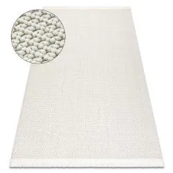 Teppich NANO FH92A Glatt, Schlinge, flach gewebt weiß