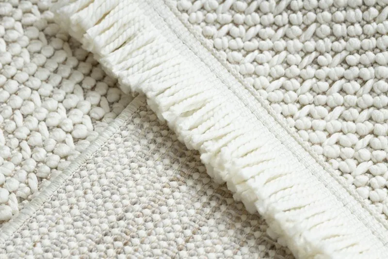 Teppich NANO FH92A Glatt, Schlinge, flach gewebt weiß