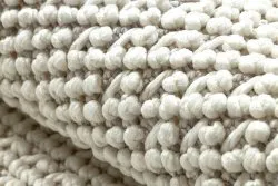 Teppich NANO FH92A Glatt, Schlinge, flach gewebt weiß