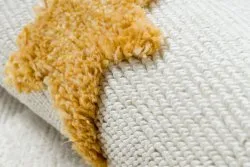 Teppich YOYO GD75 weiß / orange - Sterne, Kreise für Kinder, strukturell, sensorische Fransen