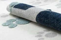 Teppich YOYO GD59 weiß / grau - Kätzchen für Kinder, strukturell, sensorische Fransen