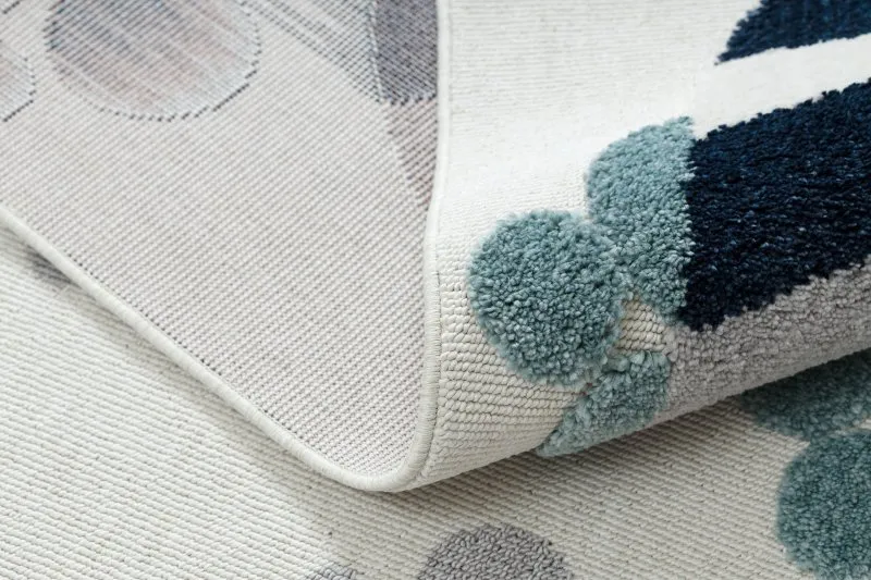 Teppich YOYO GD59 weiß / grau - Kätzchen für Kinder, strukturell, sensorische Fransen