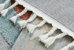 Teppich YOYO GD55 grau / blau - Sterne, Rakete für Kinder, strukturell, sensorische Fransen