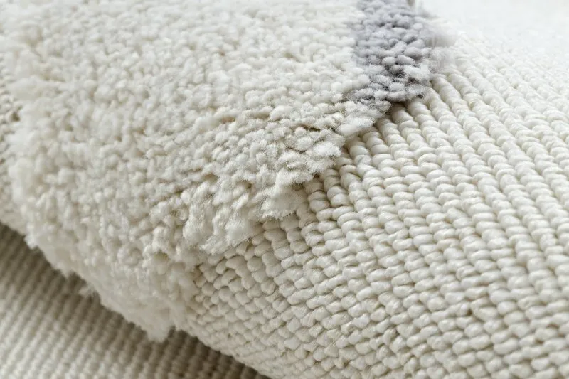 Teppich YOYO GD62 weiß / grau - Wolken für Kinder, strukturell, sensorische Fransen