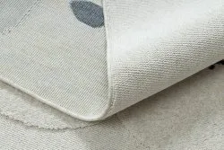 Teppich YOYO GD63 weiß / dunkelblau - Wolke, Tropfen für Kinder, strukturell, sensorische Fransen