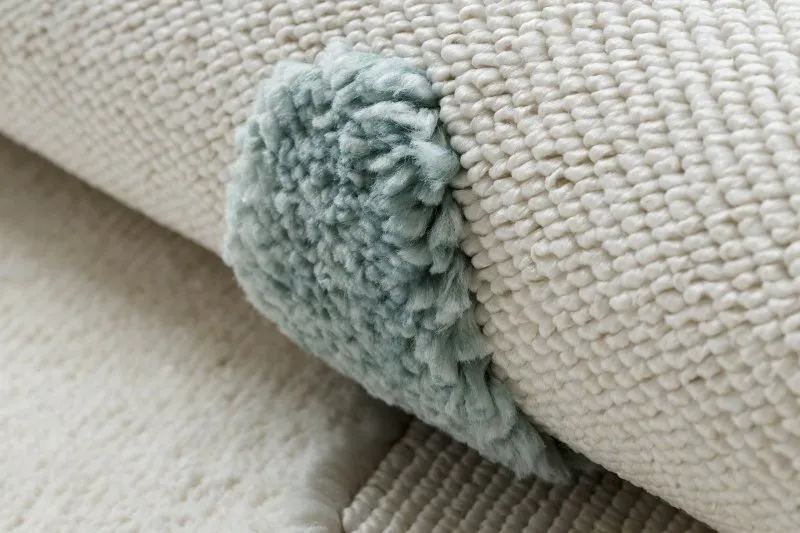 Teppich YOYO GD63 weiß / dunkelblau - Wolke, Tropfen für Kinder, strukturell, sensorische Fransen