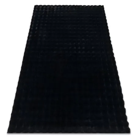 Teppich BUBBLE schwarz 25 IMITATION VON KANINCHENFELL 3D - strukturell