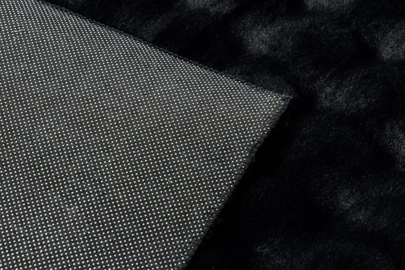 Teppich BUBBLE schwarz 25 IMITATION VON KANINCHENFELL 3D - strukturell