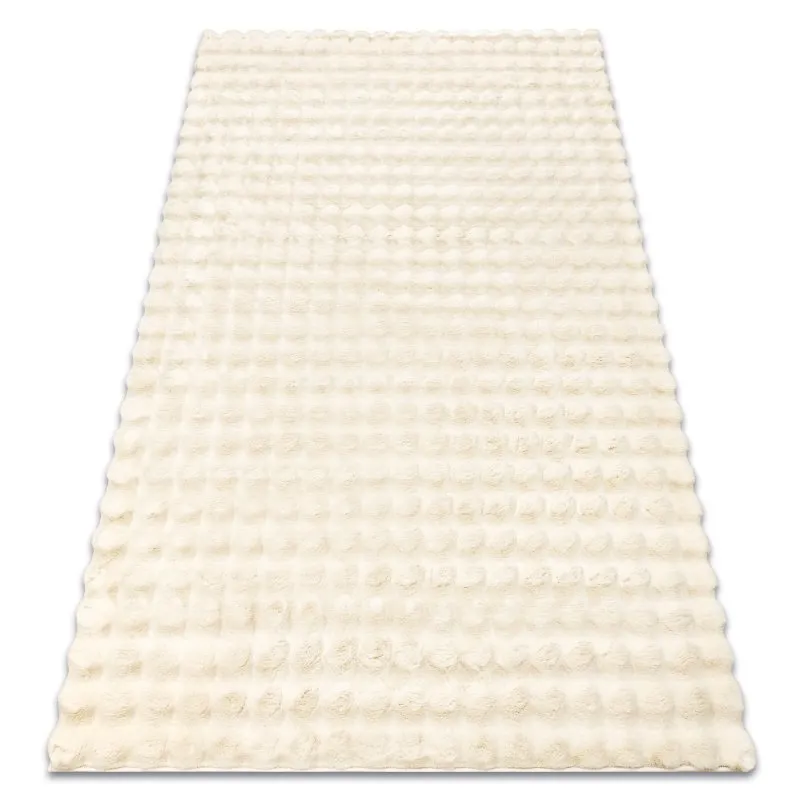 Teppich BUBBLE elfenbein 12 IMITATION VON KANINCHENFELL 3D - strukturell