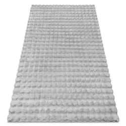 Teppich BUBBLE silber 21 IMITATION VON KANINCHENFELL 3D - strukturell