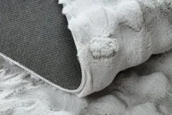 Teppich BUBBLE silber 21 IMITATION VON KANINCHENFELL 3D - strukturell