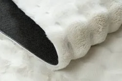 Teppich BUBBLE weiß 11 IMITATION VON KANINCHENFELL 3D - strukturell