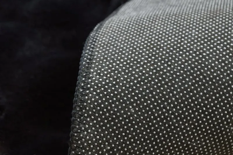 Teppich BUBBLE Kreis schwarz 25 IMITATION VON KANINCHENFELL 3D - strukturell
