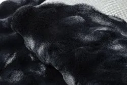 Teppich BUBBLE Kreis schwarz 25 IMITATION VON KANINCHENFELL 3D - strukturell