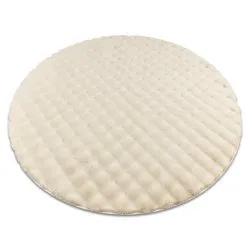 Teppich BUBBLE Kreis elfenbein 12 IMITATION VON KANINCHENFELL 3D - strukturell