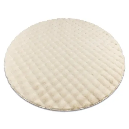 Teppich BUBBLE Kreis elfenbein 12 IMITATION VON KANINCHENFELL 3D - strukturell