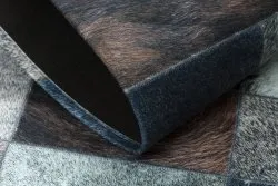 Teppich PATCHWORK 21719 schwarz - Rindsleder