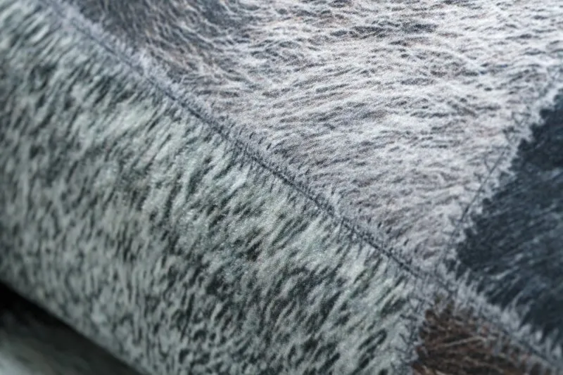 Teppich PATCHWORK 21719 schwarz - Rindsleder