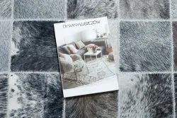 Teppich PATCHWORK 21716 grau - Rindsleder