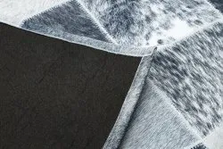 Teppich PATCHWORK 21716 grau - Rindsleder