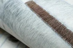 Teppich PATCHWORK 21717 beige - Rindsleder, Bretter 