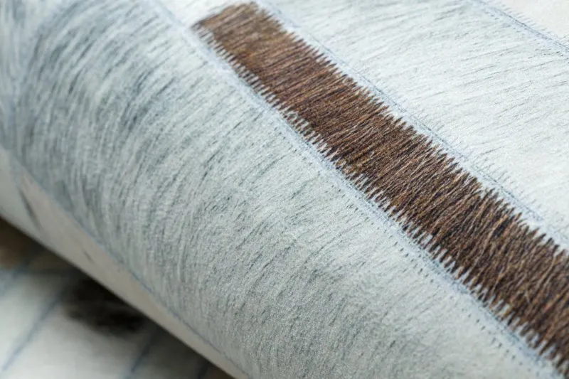 Teppich PATCHWORK 21717 beige - Rindsleder, Bretter 