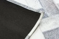 Teppich PATCHWORK 21723 grau - Rindsleder, Bretter 
