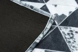 Teppich PATCHWORK 21722 grau - Rindsleder, Dreiecke