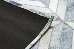 Teppich PATCHWORK 21721 beige / grau - Rindsleder, geometrisch 