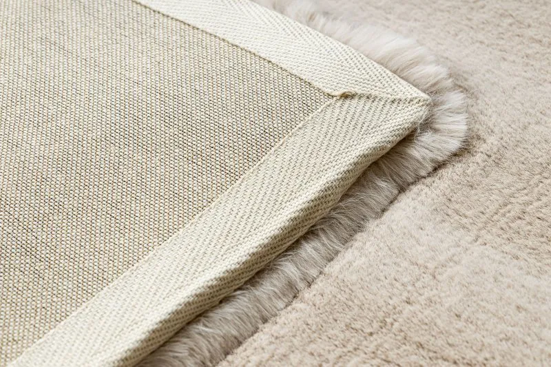 Moderner Teppich TEDDY NEW sand 52 Shaggy, plüschig, sehr dickes beige