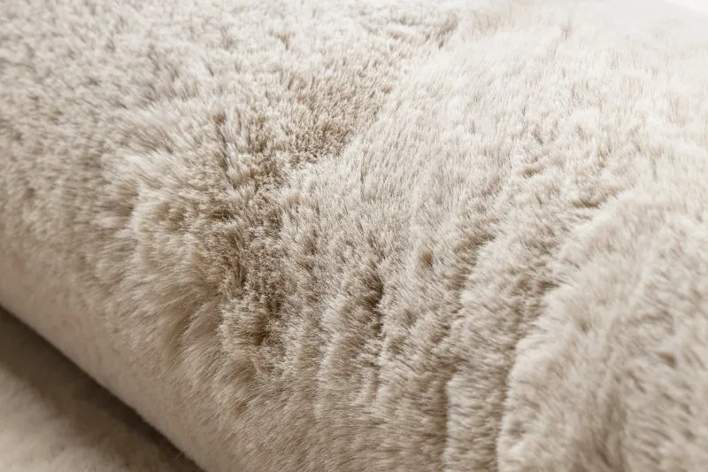 Moderner Teppich TEDDY NEW sand 52 Shaggy, plüschig, sehr dickes beige