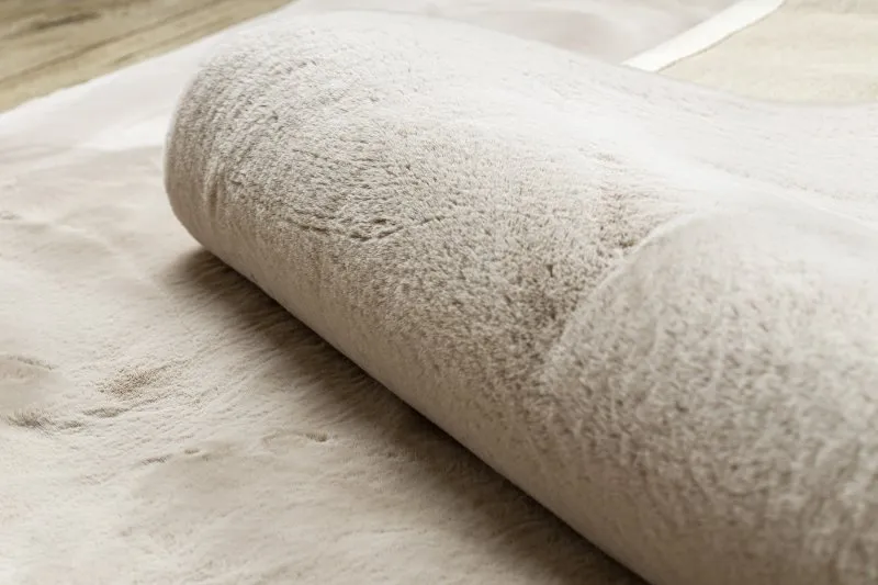 Moderner Teppich TEDDY NEW sand 52 Shaggy, plüschig, sehr dickes beige