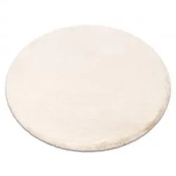 Moderner Teppich TEDDY NEW sand 52 Kreis Shaggy, plüschig, sehr dickes beige