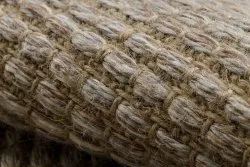 Teppich JUTE 3652 beige / grau einfarbig - Jute, flachgewebt, Fransen