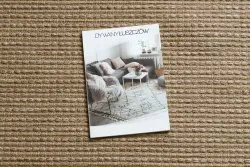 Teppich JUTE 3652 dunkelbeige einfarbig - Jute, flachgewebt, Fransen