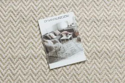 Teppich ORIGI 3726 creme - Zigzag flachgewebte SISAL schnur