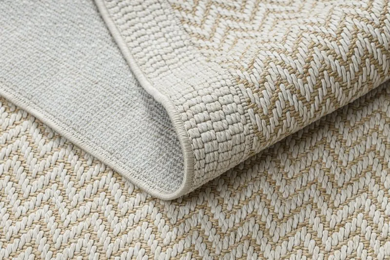 Teppich ORIGI 3726 creme - Zigzag flachgewebte SISAL schnur