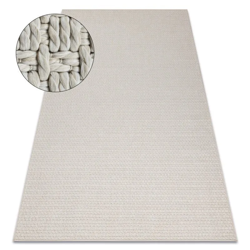 Teppich ORIGI 3561 creme - flachgewebte SISAL schnur