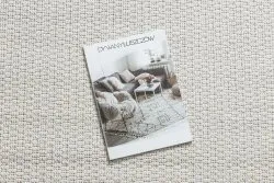 Teppich ORIGI 3737 creme - Rahmen flachgewebte SISAL schnur