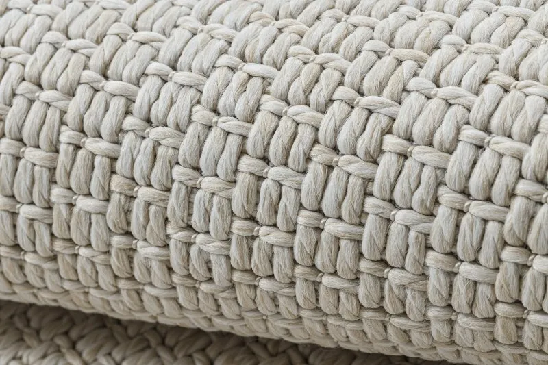 Teppich ORIGI 3737 creme - Rahmen flachgewebte SISAL schnur