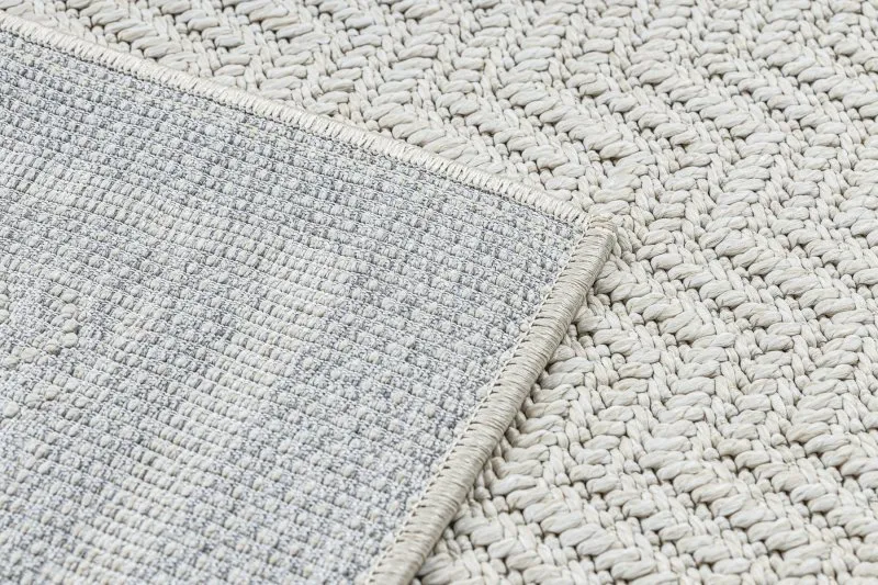 Teppich ORIGI 3739 creme - Rahmen, Fischgrät flachgewebte SISAL schnur