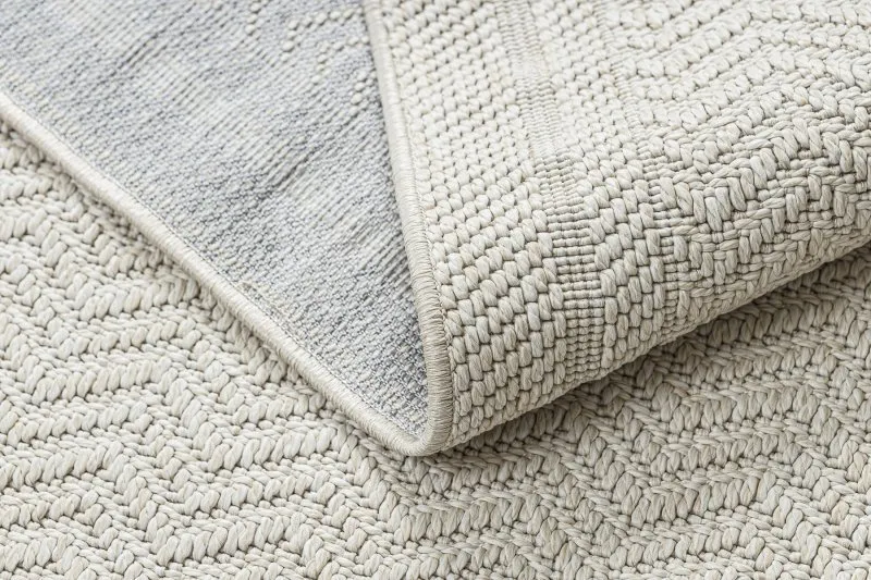 Teppich ORIGI 3739 creme - Rahmen, Fischgrät flachgewebte SISAL schnur