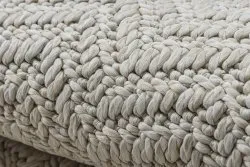 Teppich ORIGI 3739 creme - Rahmen, Fischgrät flachgewebte SISAL schnur