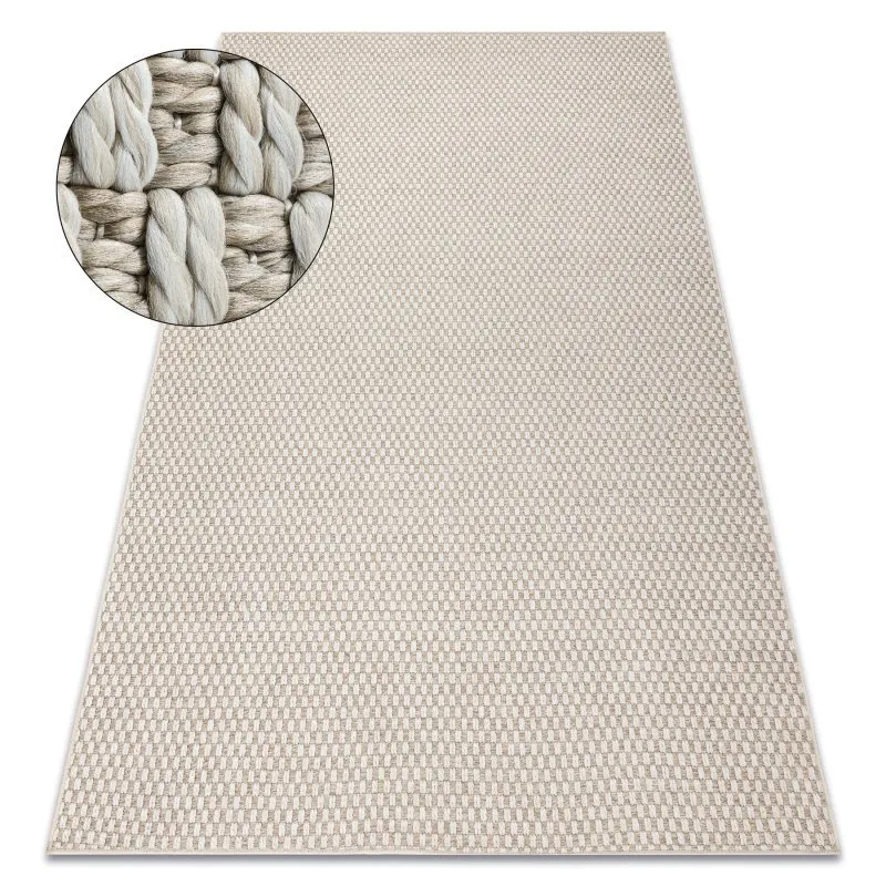 Teppich ORIGI 3555 creme - flachgewebte SISAL schnur