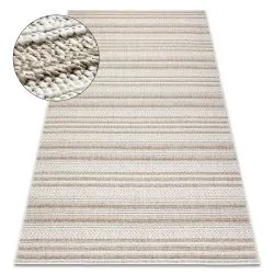 Teppich JERSEY beige - Linien, Struktur, Schleife BOHO