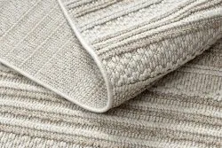 Teppich JERSEY 19233 beige - Linien, Struktur, Schleife BOHO